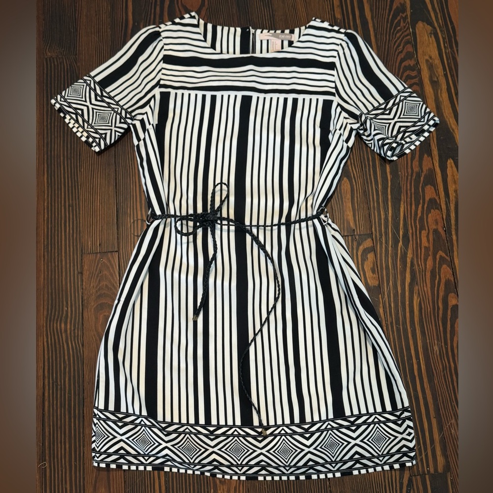 Black and White Striped Dress